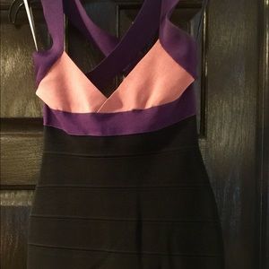 Herve Ledger crisscross dress color block